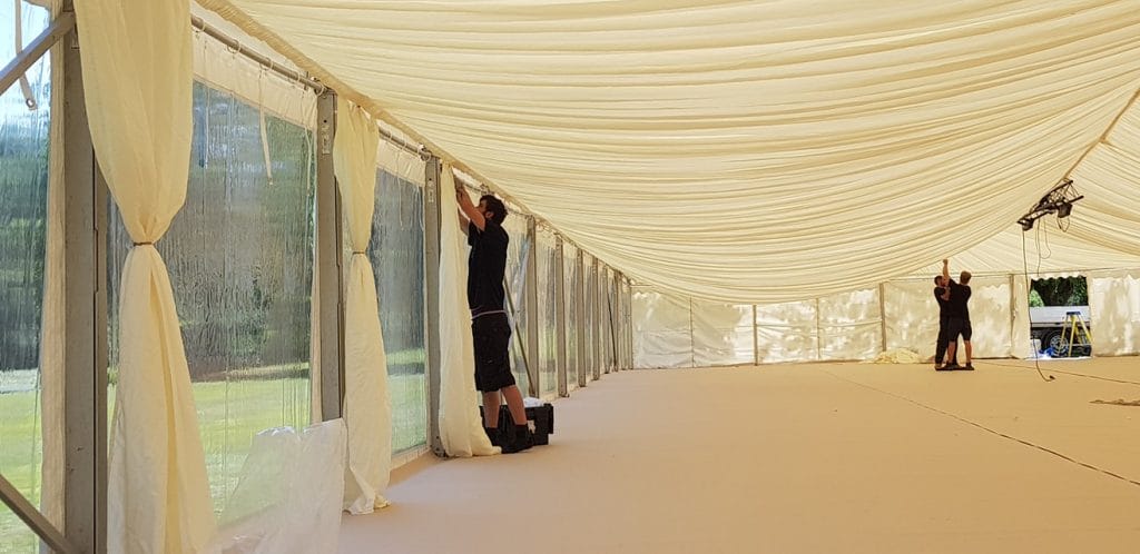 12m Marquee build linings